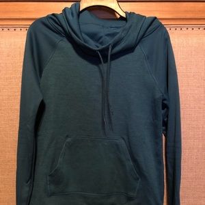 Teal cowl neck/hoodie pullover